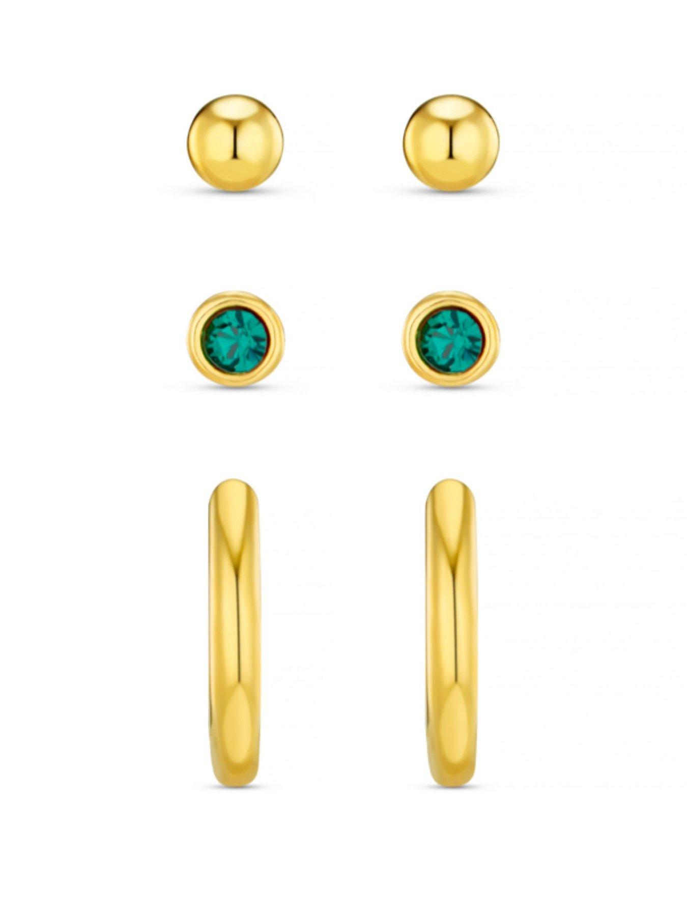 orelia-swarovski-stud-hoop-earring-3-pack