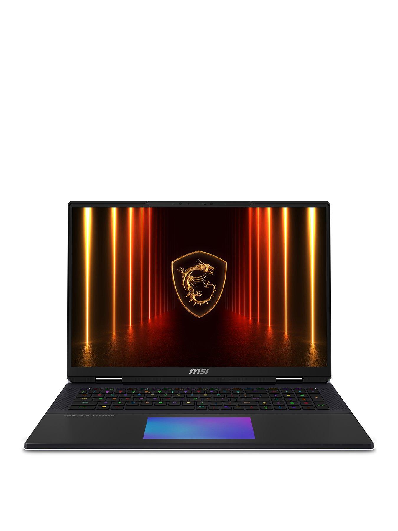 front image of msi-titan-18-hx-ai-laptopnbsp--18in-4k-mini-led-120hznbspgeforce-rtx-5080-intel-core-ultra-9-64gb-ram-2tb-ssd-black