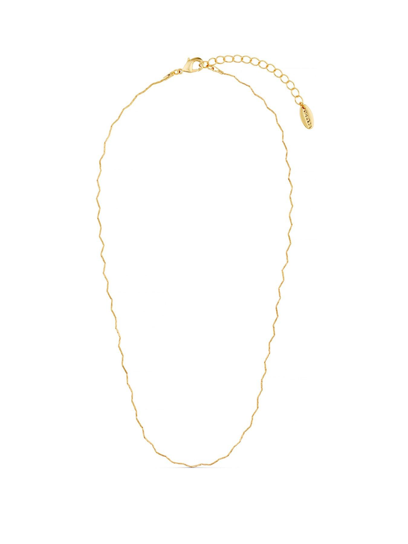 Orelia Fine Wave Chain Necklace