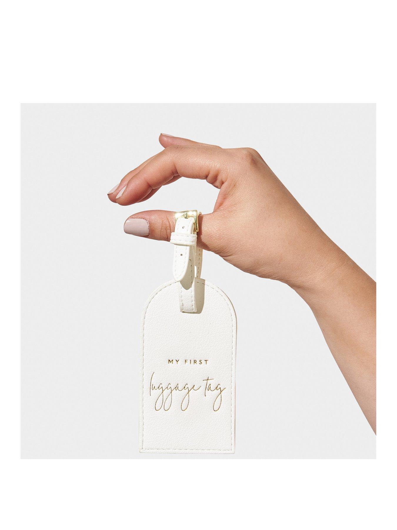  image of katie-loxton-my-first-luggage-tag-white