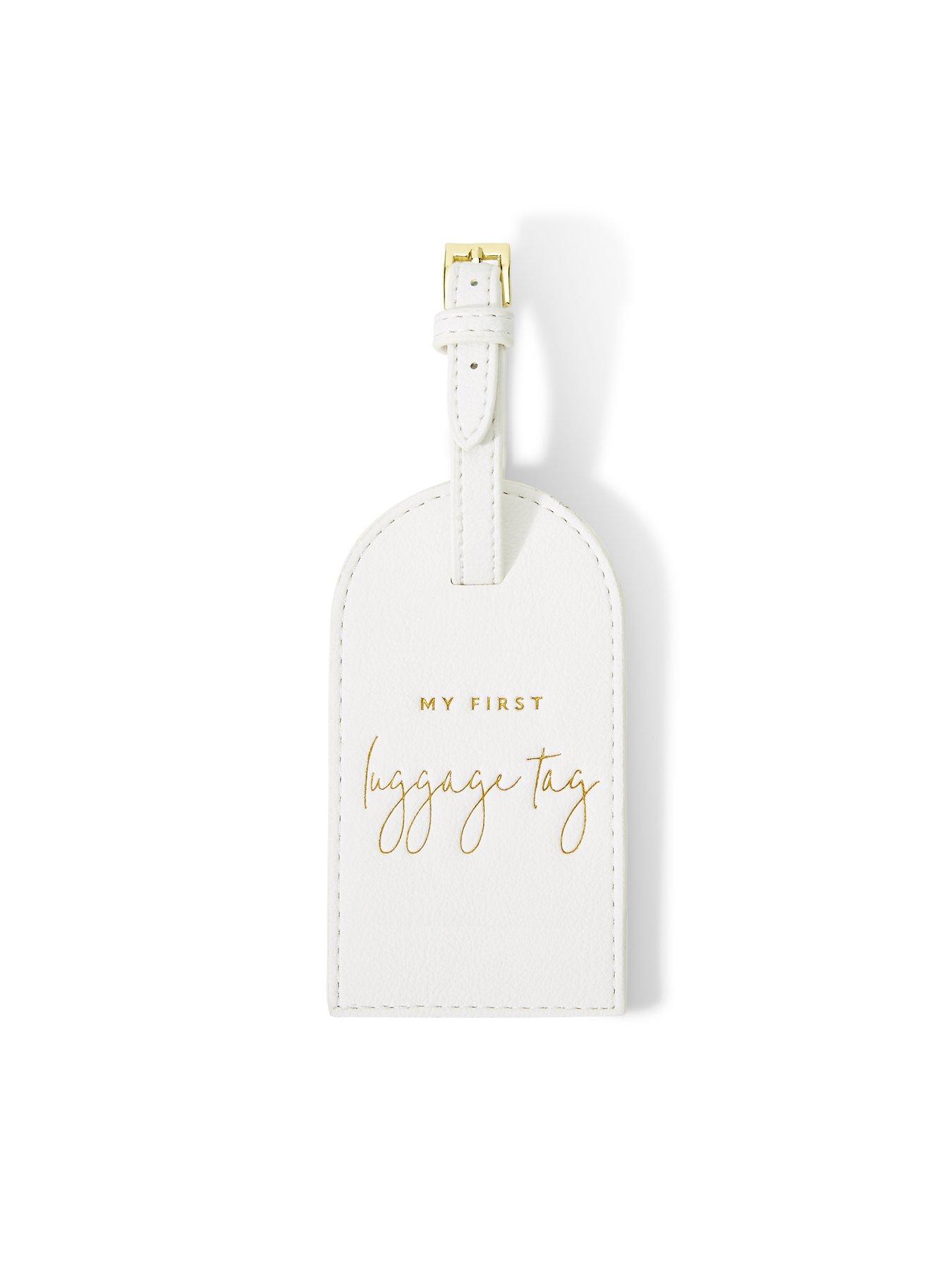  image of katie-loxton-my-first-luggage-tag-white