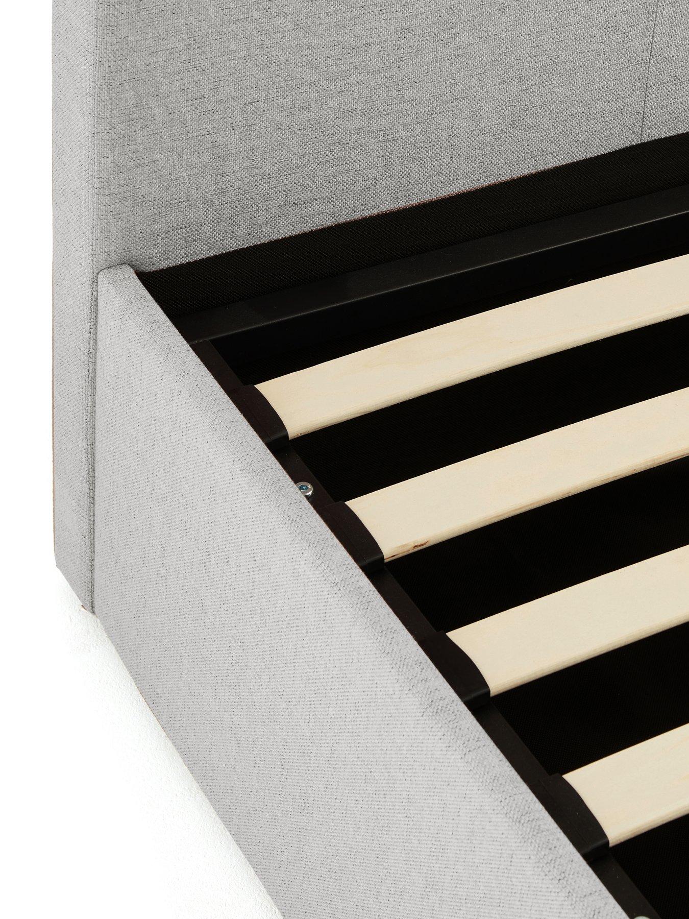 Image 4 of 7 of The Very Collection Riley End Lift Up Storage Ottoman Single Bed with Mattress Options (Buy &amp; SAVE!) - Light Grey - FSC&reg; Certified