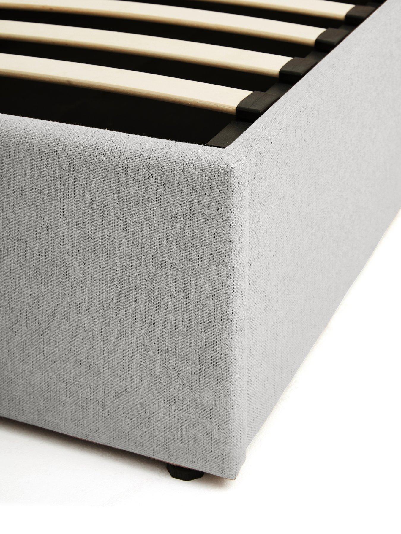 Image 5 of 7 of The Very Collection Riley End Lift Up Storage Ottoman Single Bed with Mattress Options (Buy &amp; SAVE!) - Light Grey - FSC&reg; Certified