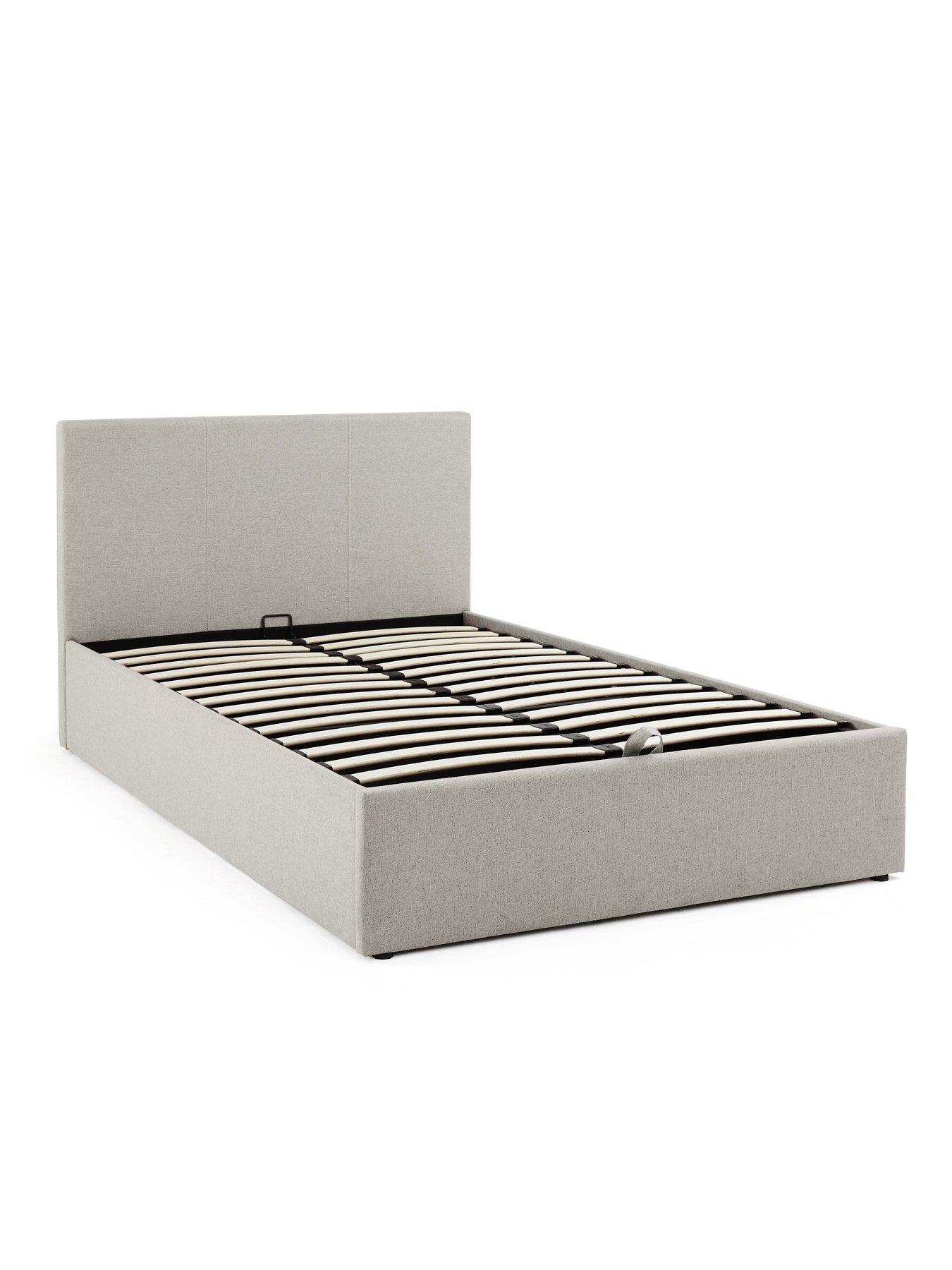 Image 3 of 7 of The Very Collection Riley End Lift Up Storage Ottoman Small Double Bed with Mattress Options (Buy &amp; SAVE!) - Light Grey - FSC&reg; Certified