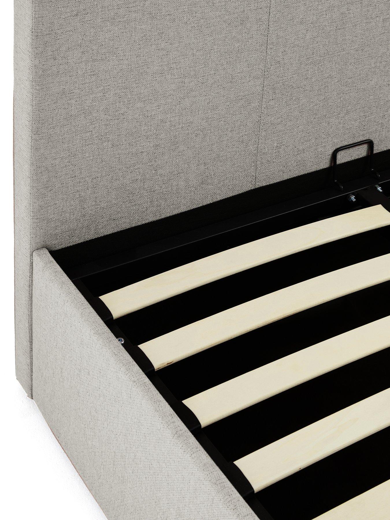 Image 5 of 7 of The Very Collection Riley End Lift Up Storage Ottoman Small Double Bed with Mattress Options (Buy &amp; SAVE!) - Light Grey - FSC&reg; Certified