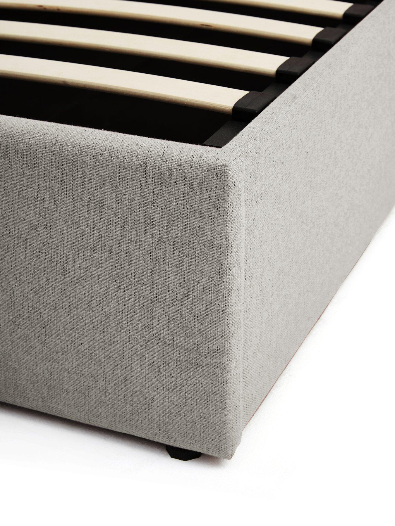 Image 6 of 7 of The Very Collection Riley End Lift Up Storage Ottoman Small Double Bed with Mattress Options (Buy &amp; SAVE!) - Light Grey - FSC&reg; Certified