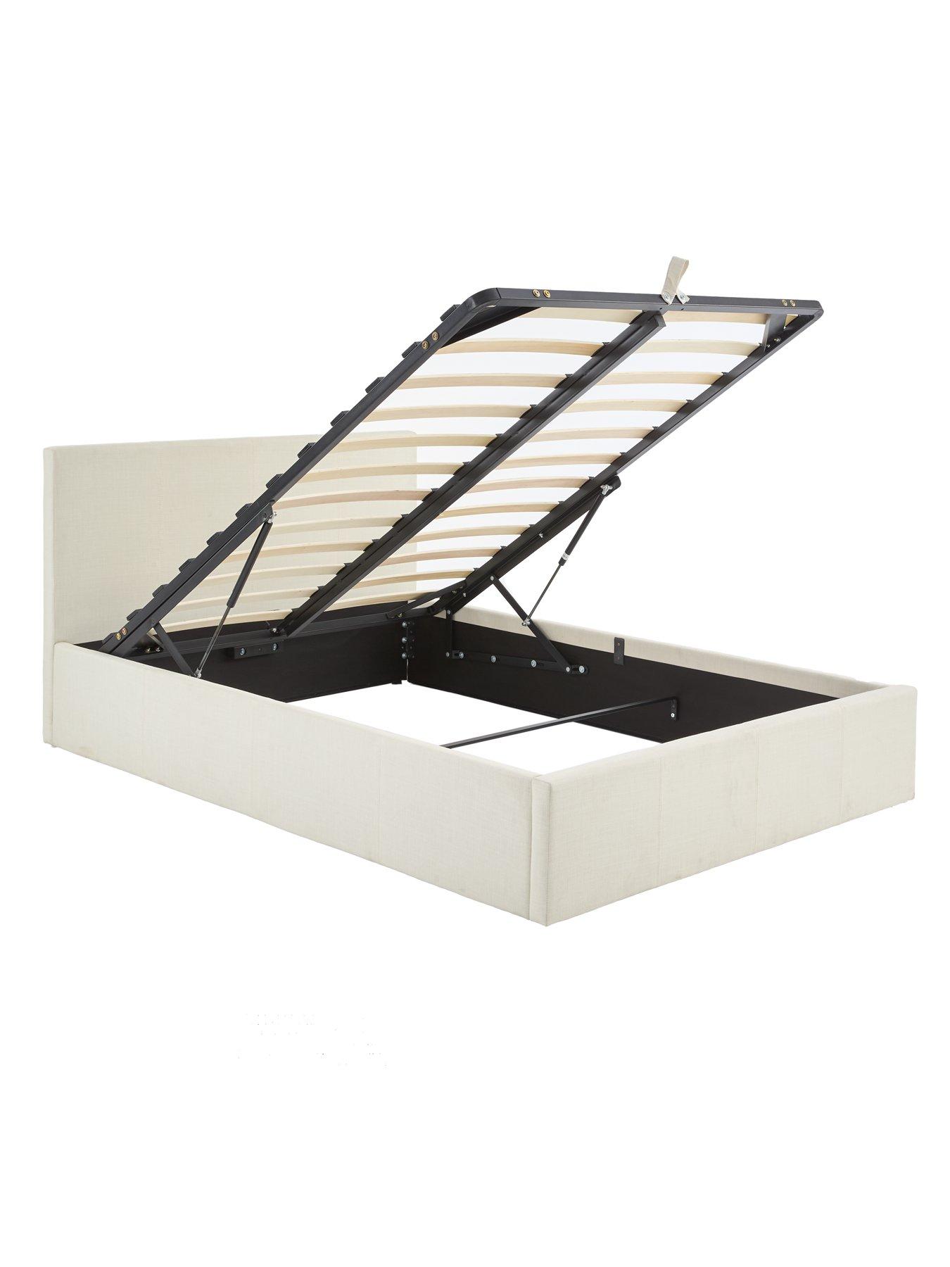 Image 4 of 7 of The Very Collection Alexis Fabric End Lift Up Ottoman Storage Bed with Mattress Options (Buy &amp; SAVE!) - Natural - FSC&reg; Certified