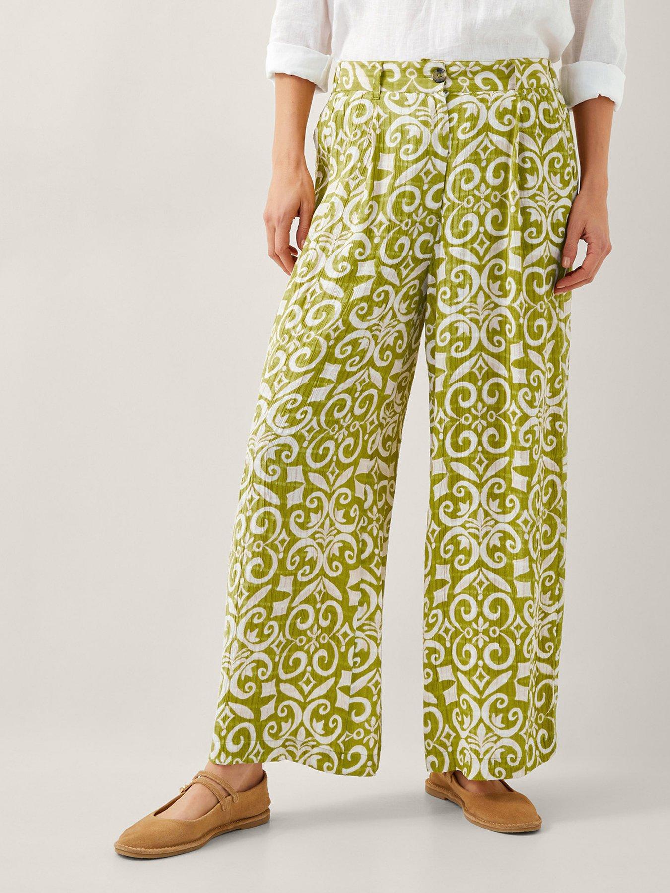 undefined Trinny Swirl Trousers - Green