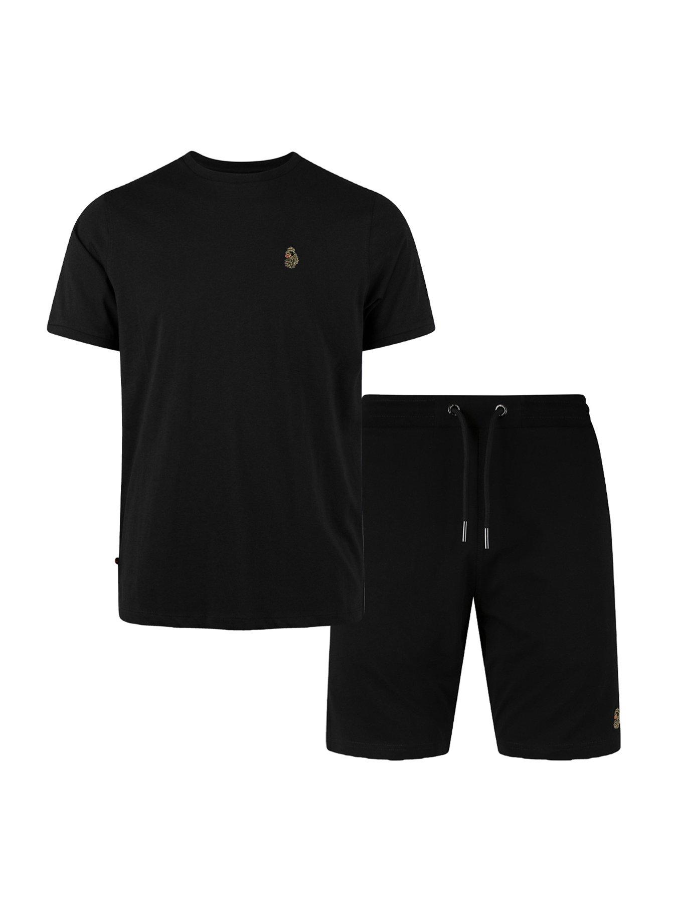  image of luke-1977-traff-t-shirt-and-short-set-black