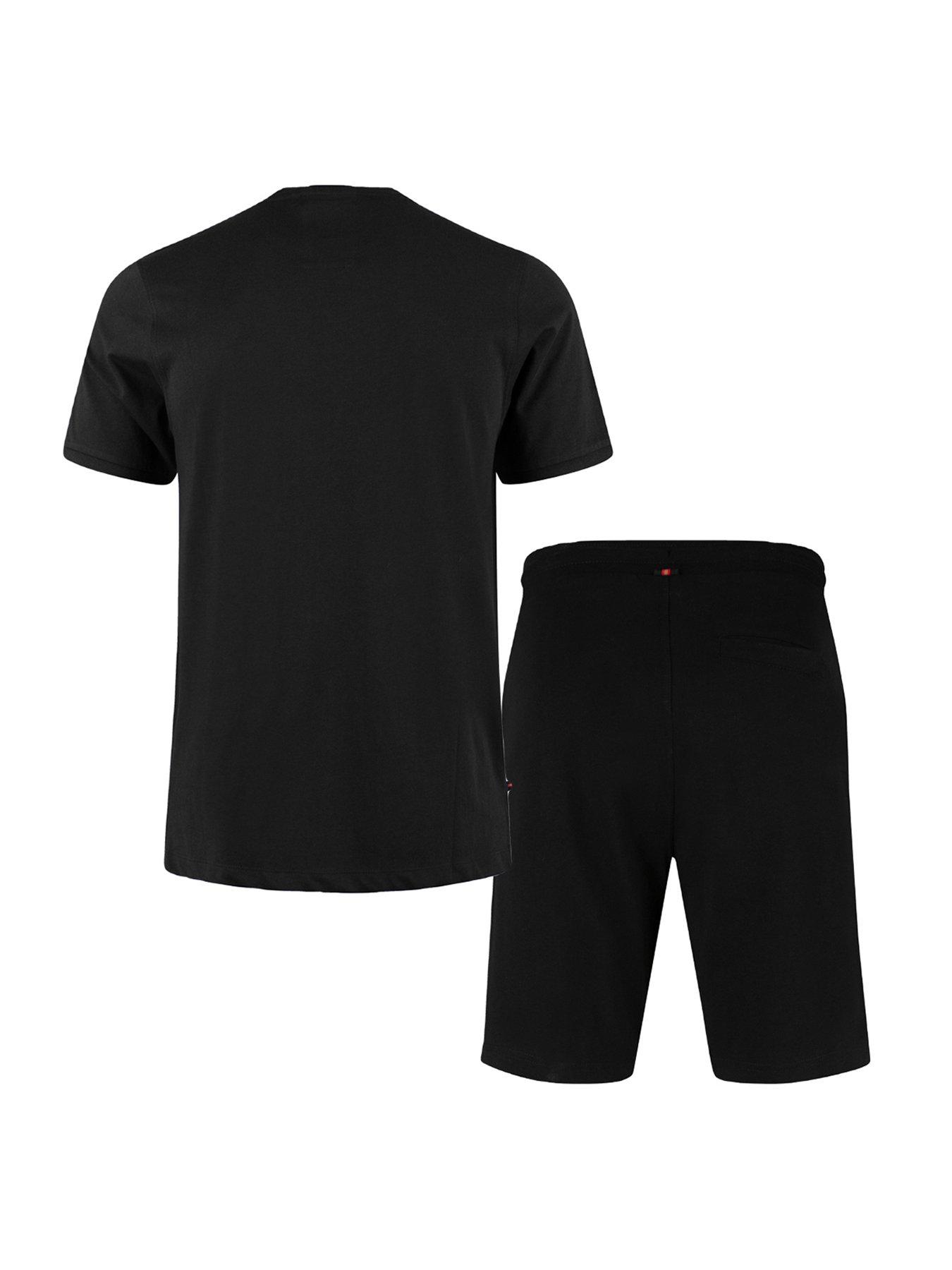  image of luke-1977-traff-t-shirt-and-short-set-black
