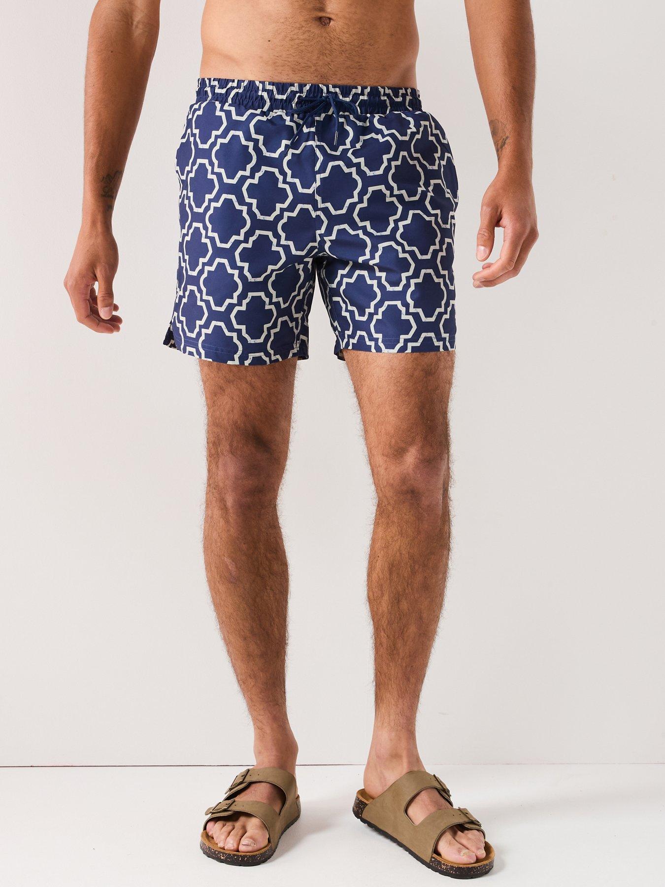 undefined Colbert Medieval Print Swim Shorts- Blue