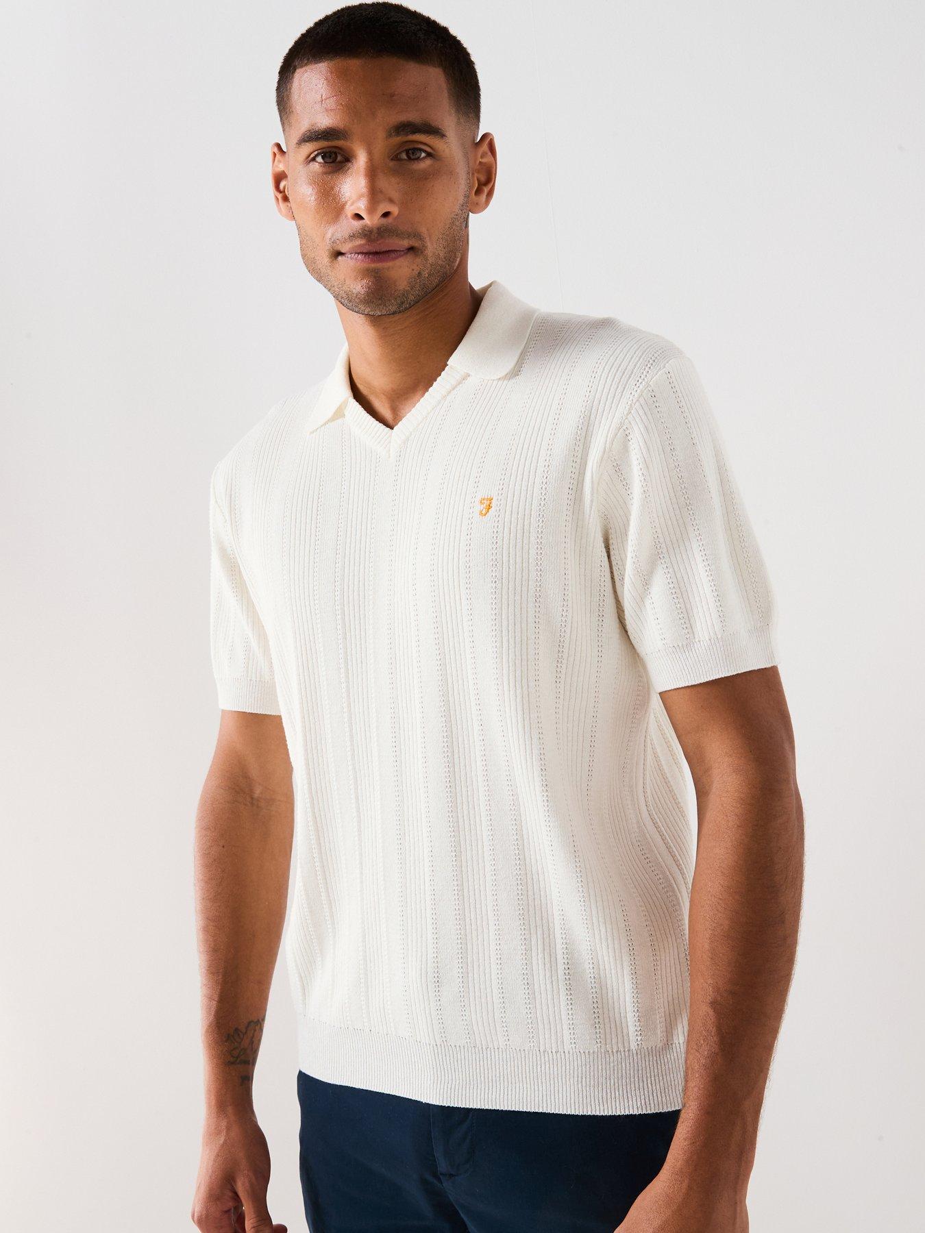 undefined Woodford Knitted Open Polo Shirt - White