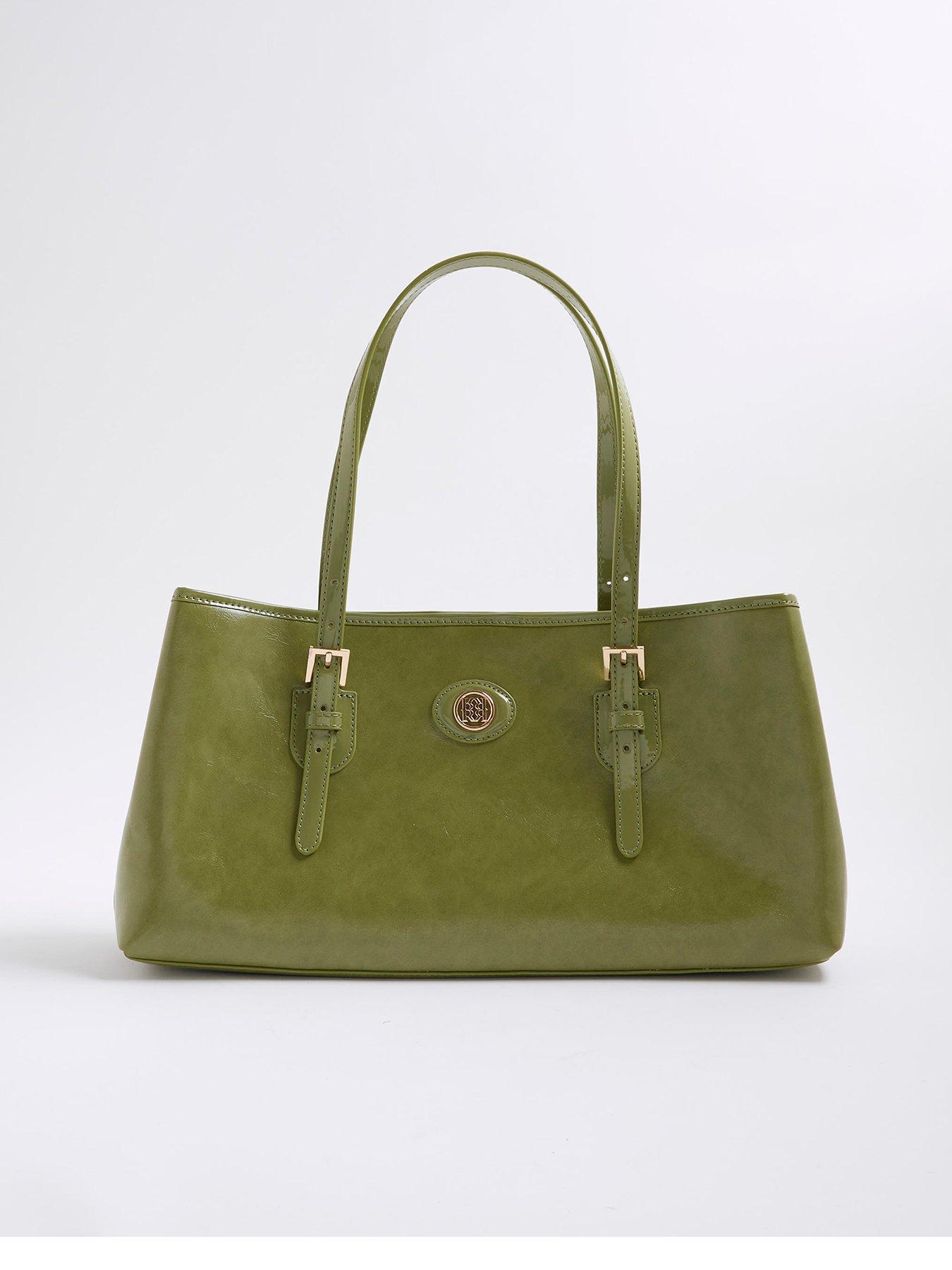 undefined East West Buckle Tote - Green