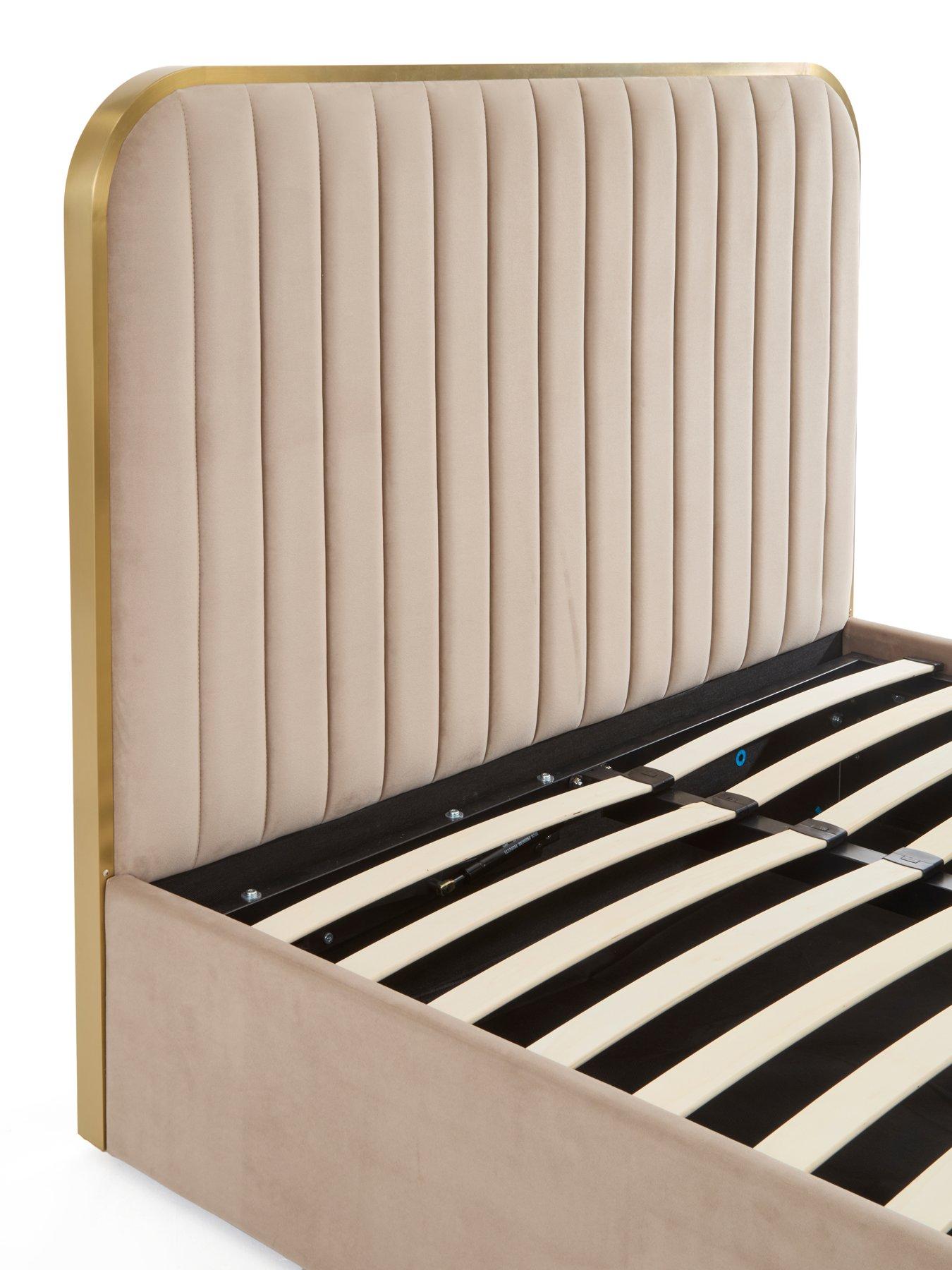 Image 6 of 7 of Very Home Muse Lift Up Storage Bed Frame with Mattress Options (Buy &amp; SAVE!) - Natural/Gold - FSC&reg; Certified