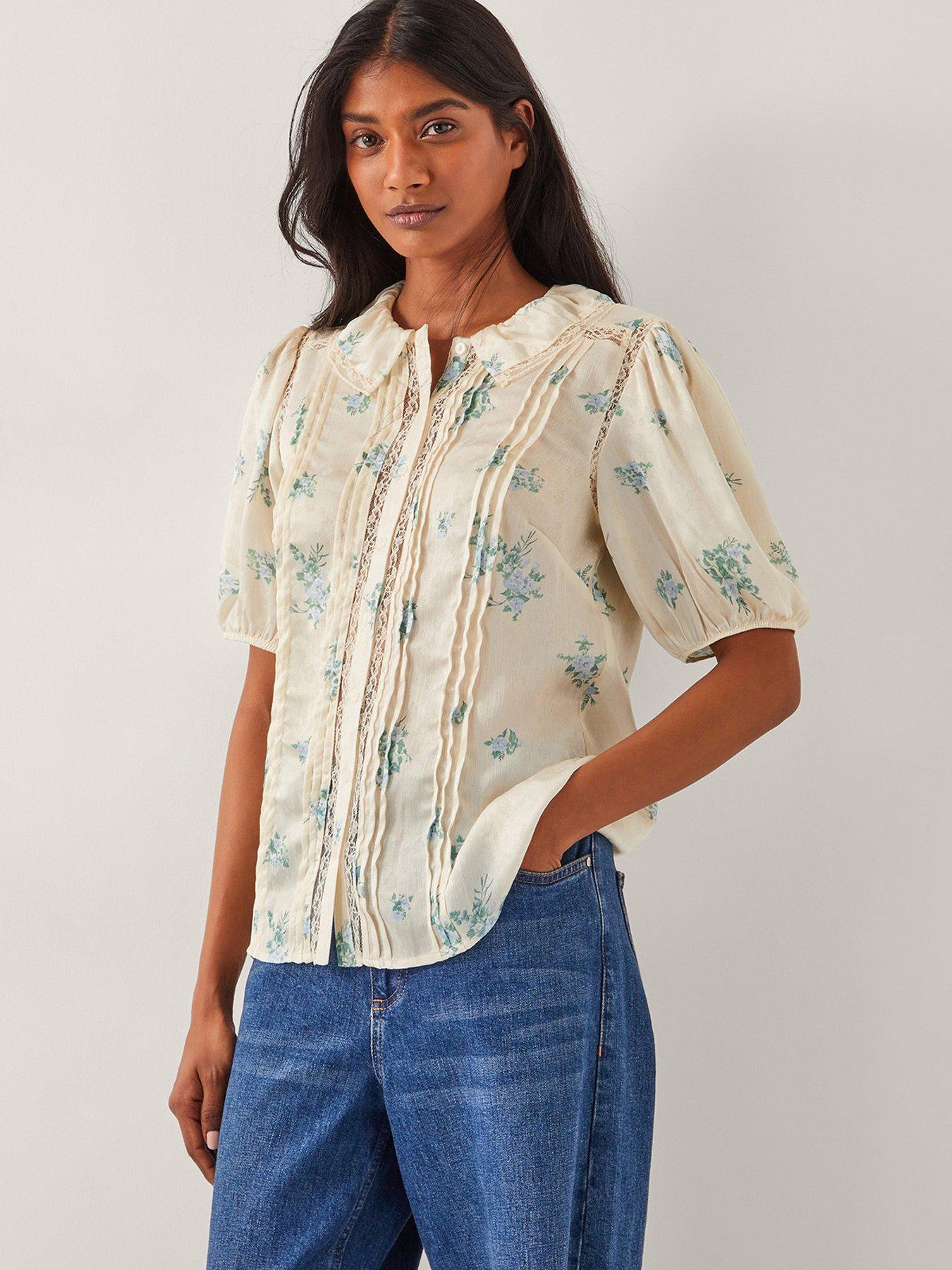 undefined Sorcha Floral Shirt - Ivory