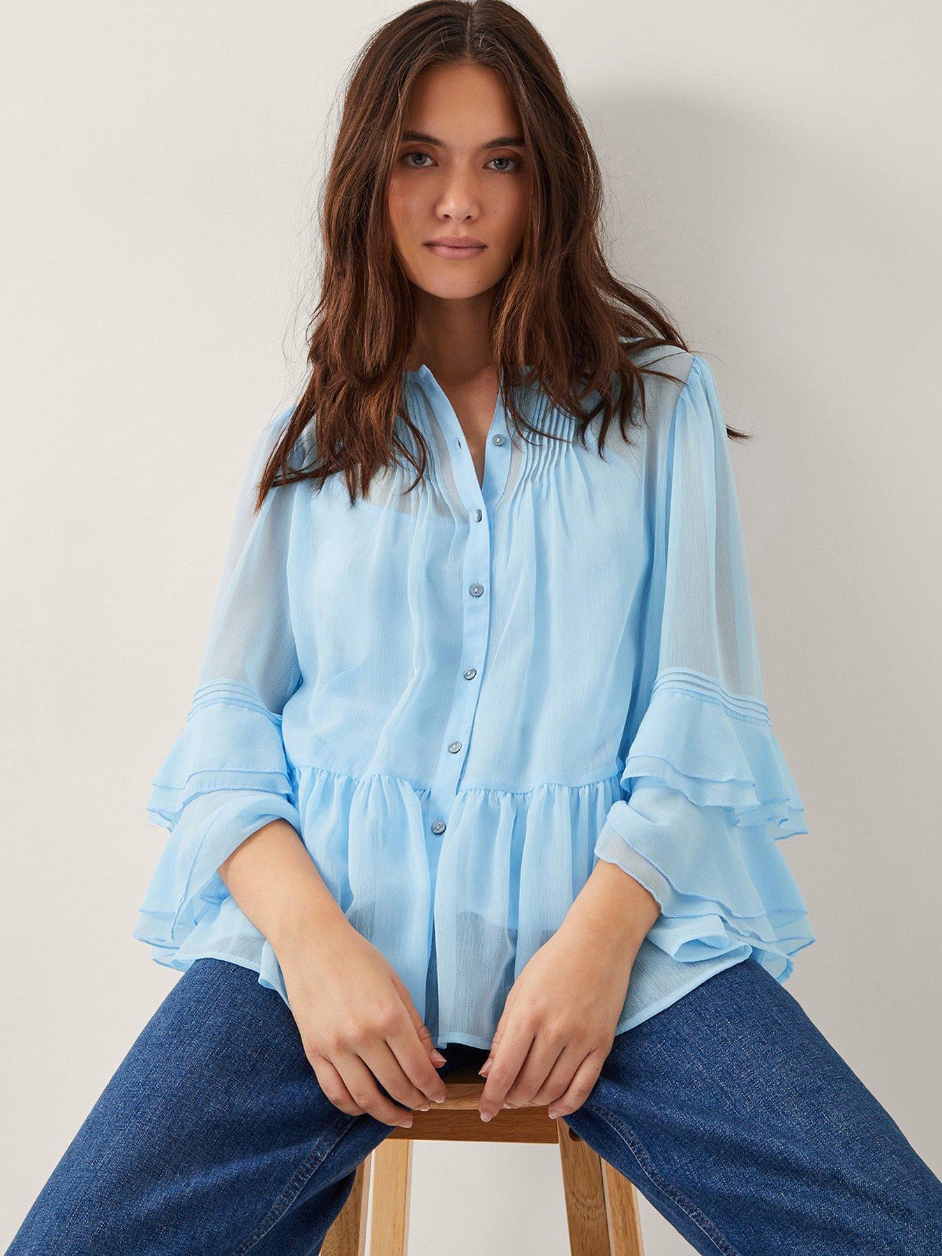 monsoon-anais-frill-blouse-blue