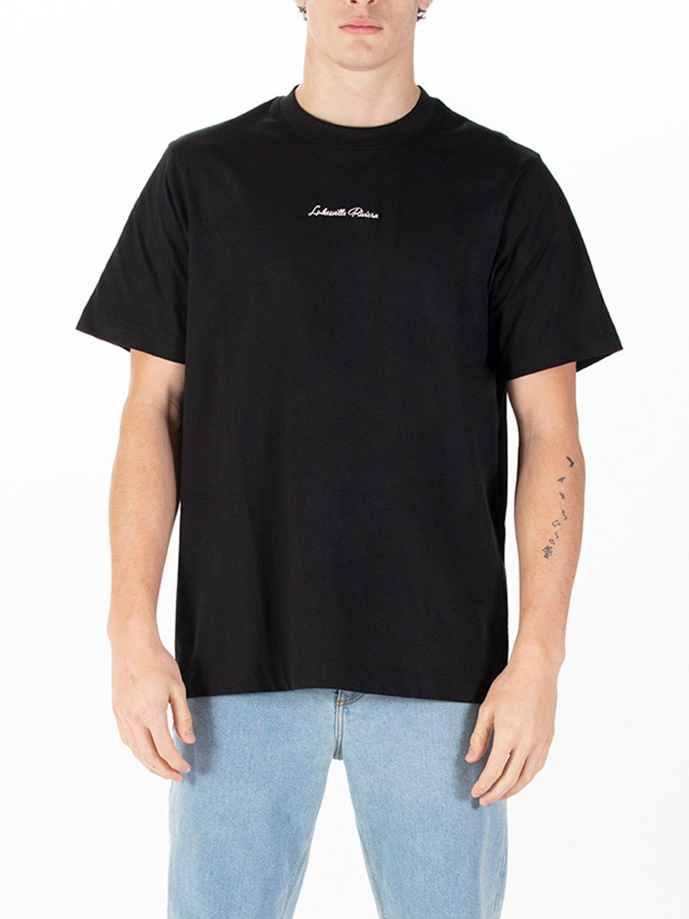 undefined Cannes Graphic Backprint Short Sleeve T-shirt - Black
