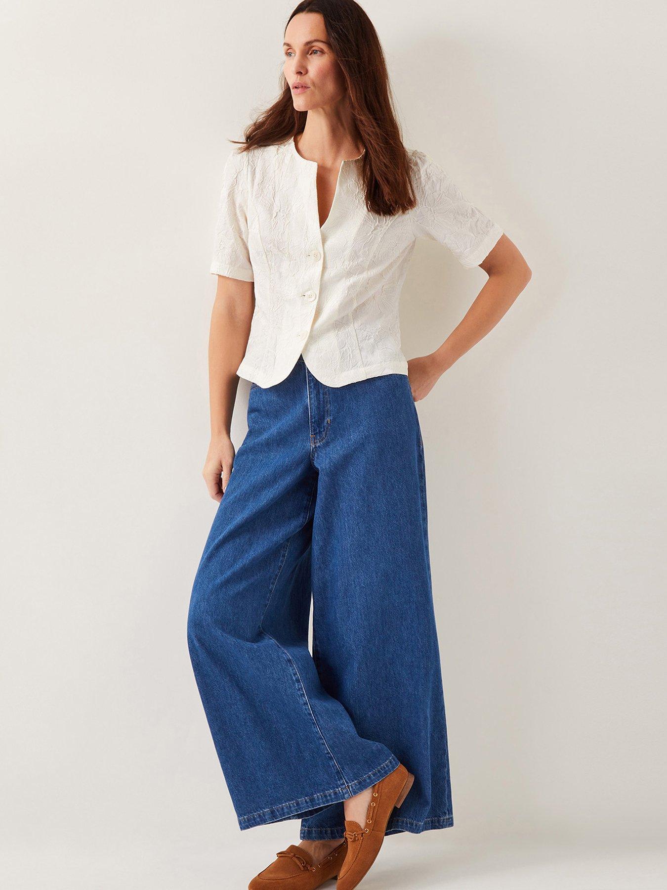 Image 4 of 5 of Monsoon Eliza Jacquard Top - Ivory