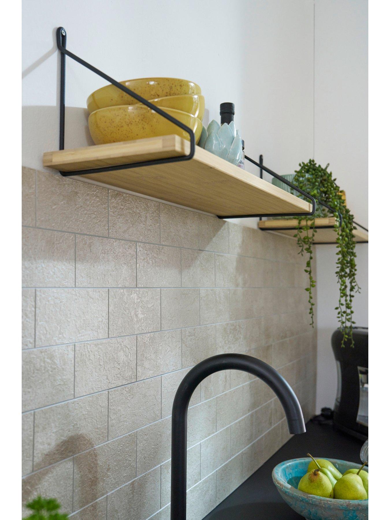 D-C-Fix Sand Stone Premium Self Adhesive Composite Wall Tiles 30.5cm (w) X 30.5cm (h) X 3mm (d) - 5 Pack