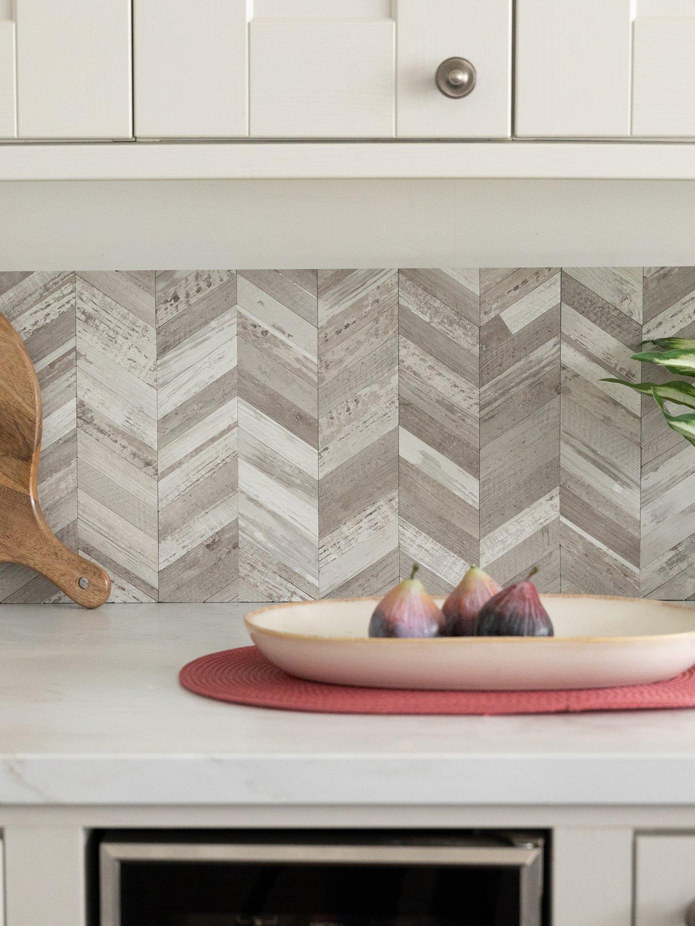 undefined Herringbone Premium Self Adhesive Composite Wall Tiles 29.6cm (w) X 25.3cm (h) X 3mm (d) - 10 Pack