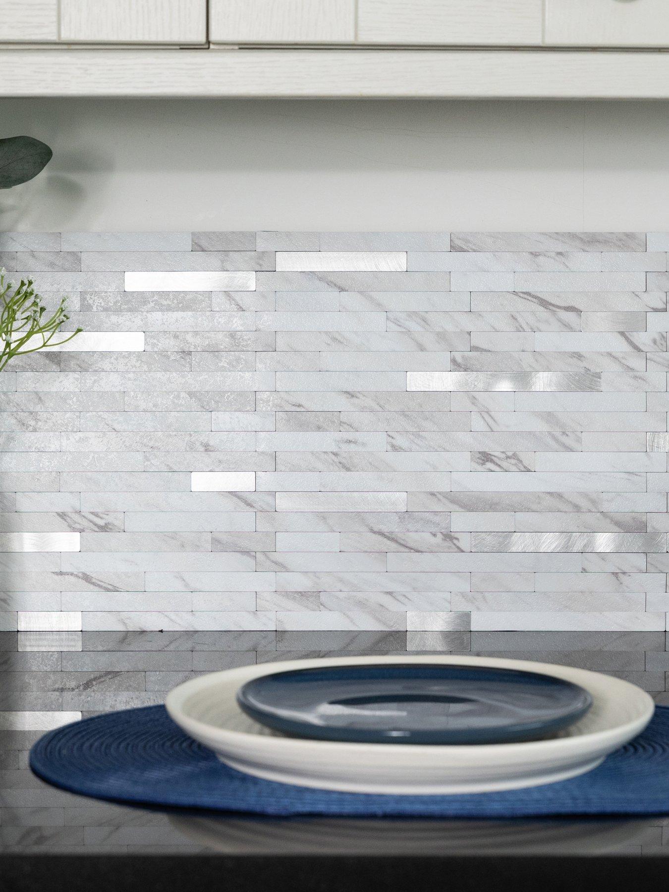 D-C-Fix Metal And Marble Premium Self Adhesive Composite Wall Tiles 29.2cm (w) X 29.7cm (h) X 3mm (d) - 5 Pack