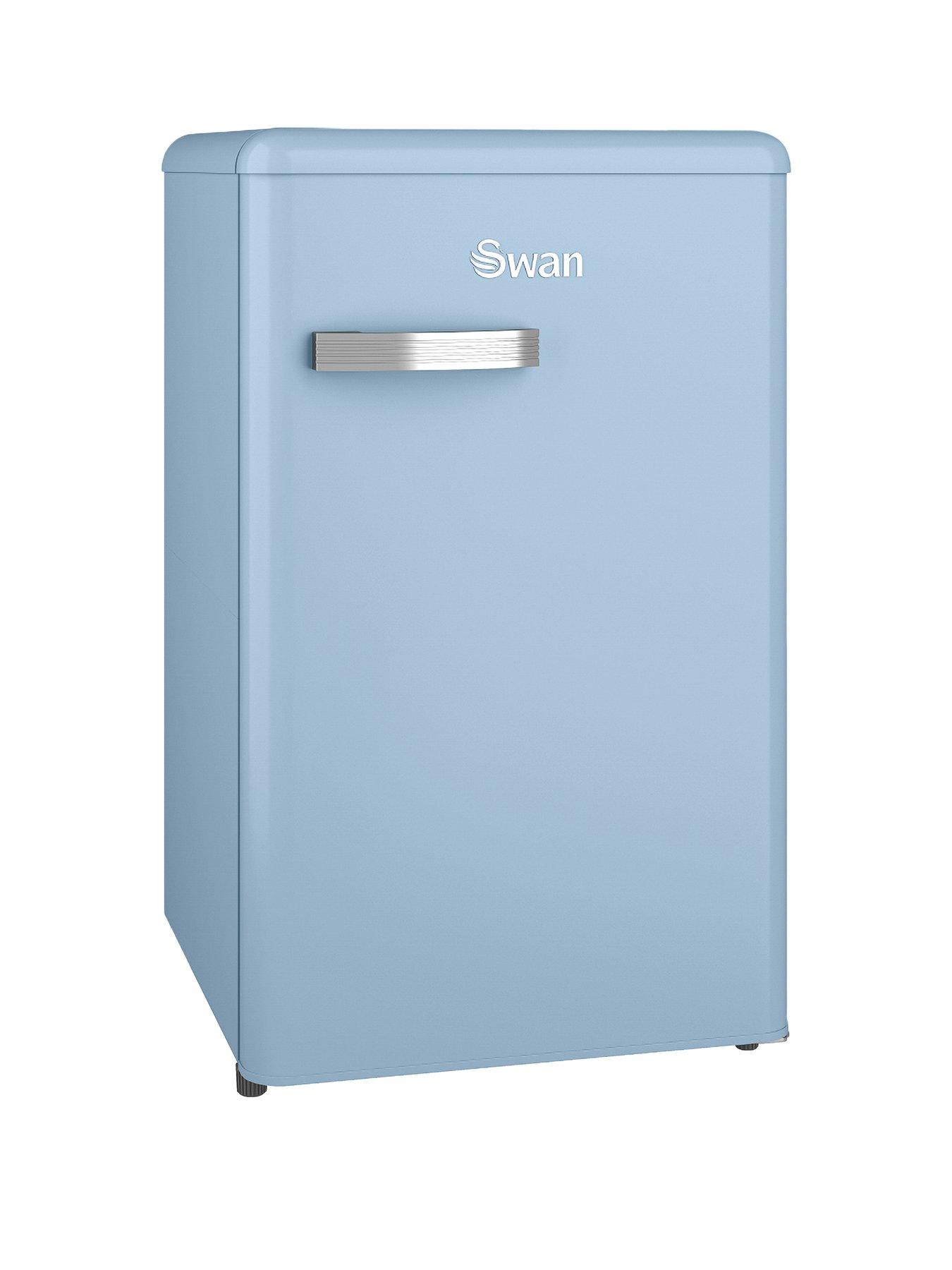 Swan SR11035BLNE Retro Under Counter Fridge, 90L - Blue | Littlewoods