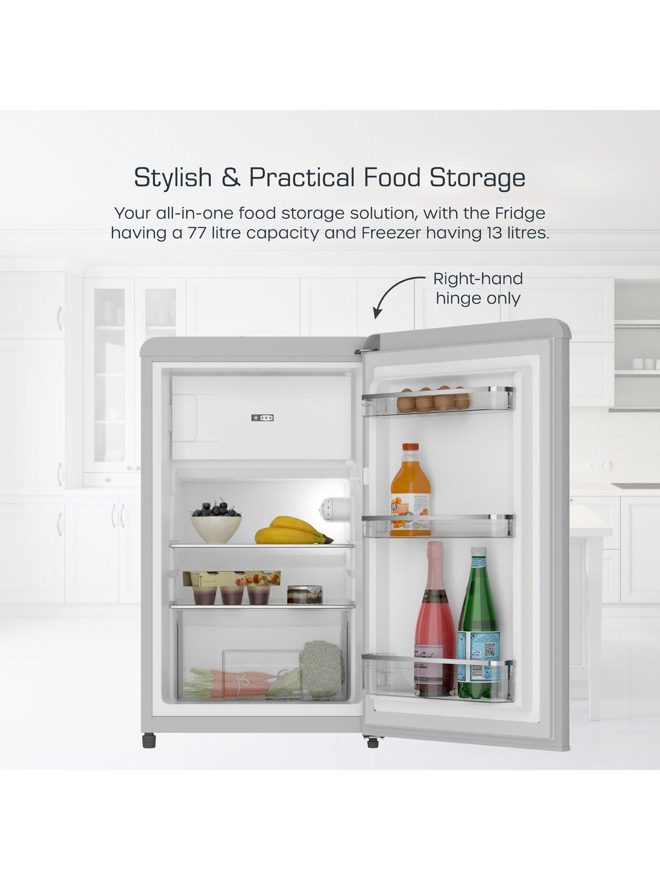  image of swan-sr11035grne-retro-grey-under-counter-fridge-90l