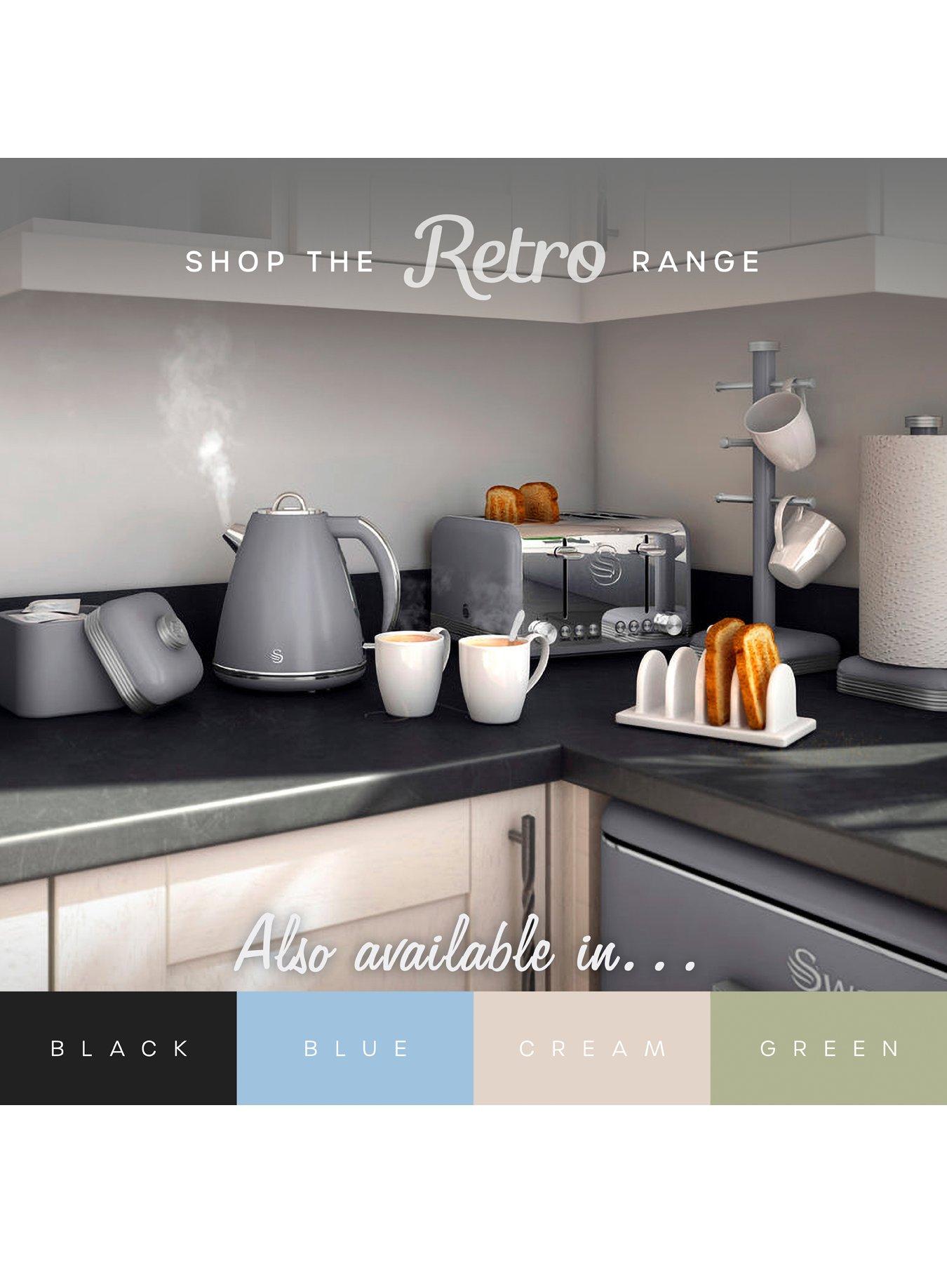  image of swan-sr11035grne-retro-grey-under-counter-fridge-90l