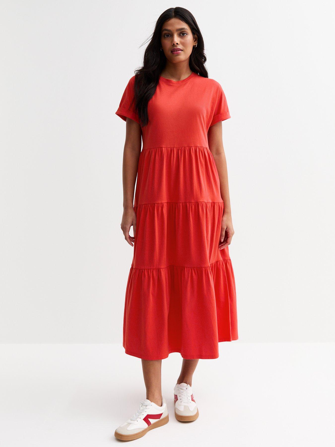 new-look-red-jersey-tiered-skirt-midi-smock-dress