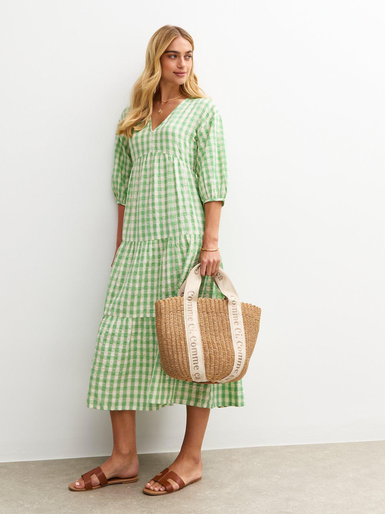 new-look-gingham-check-smock-midi-dress-green