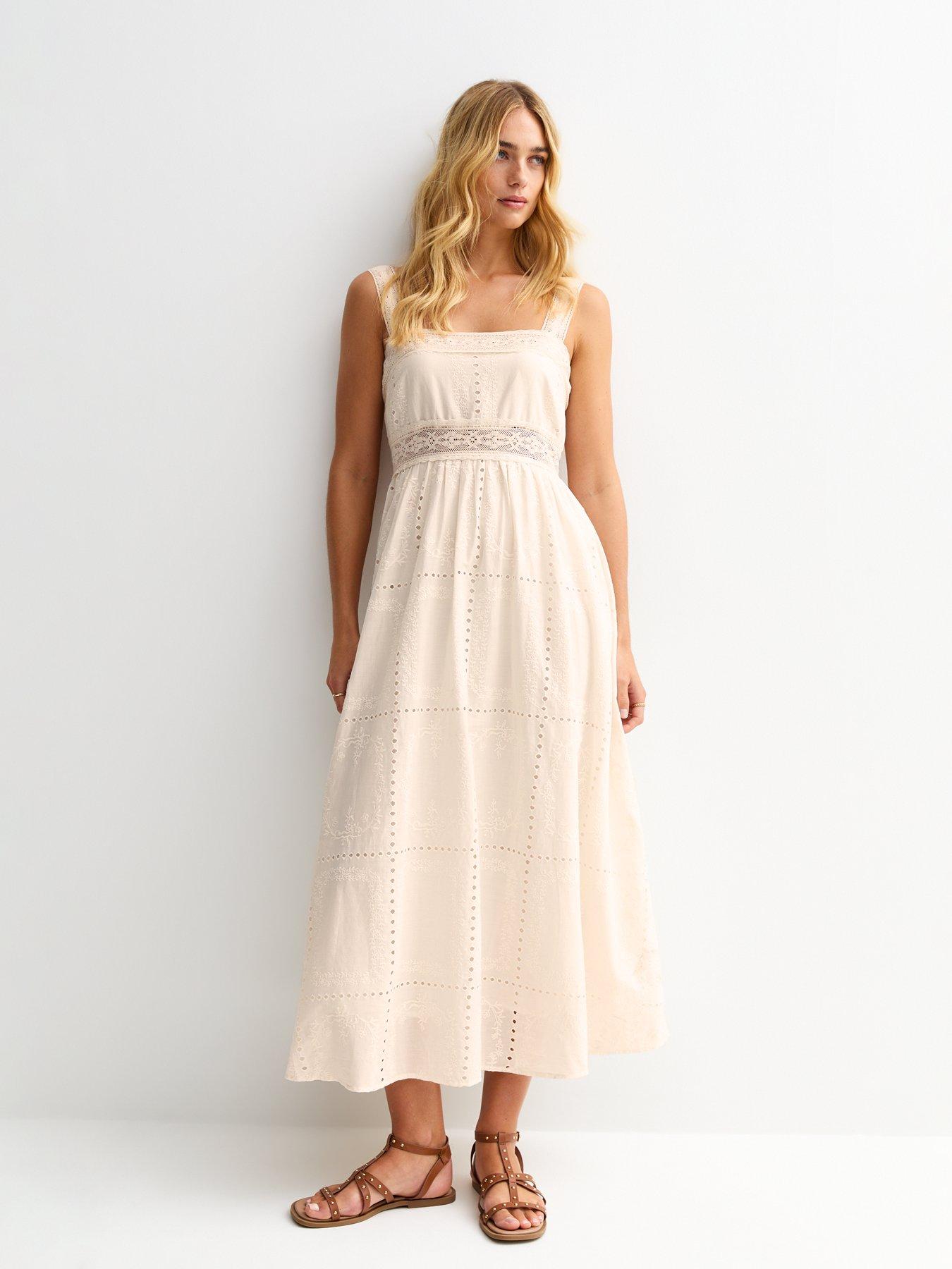 new-look-cream-broderie-anglaise-lace-trimmed-square-neck-midi-dress