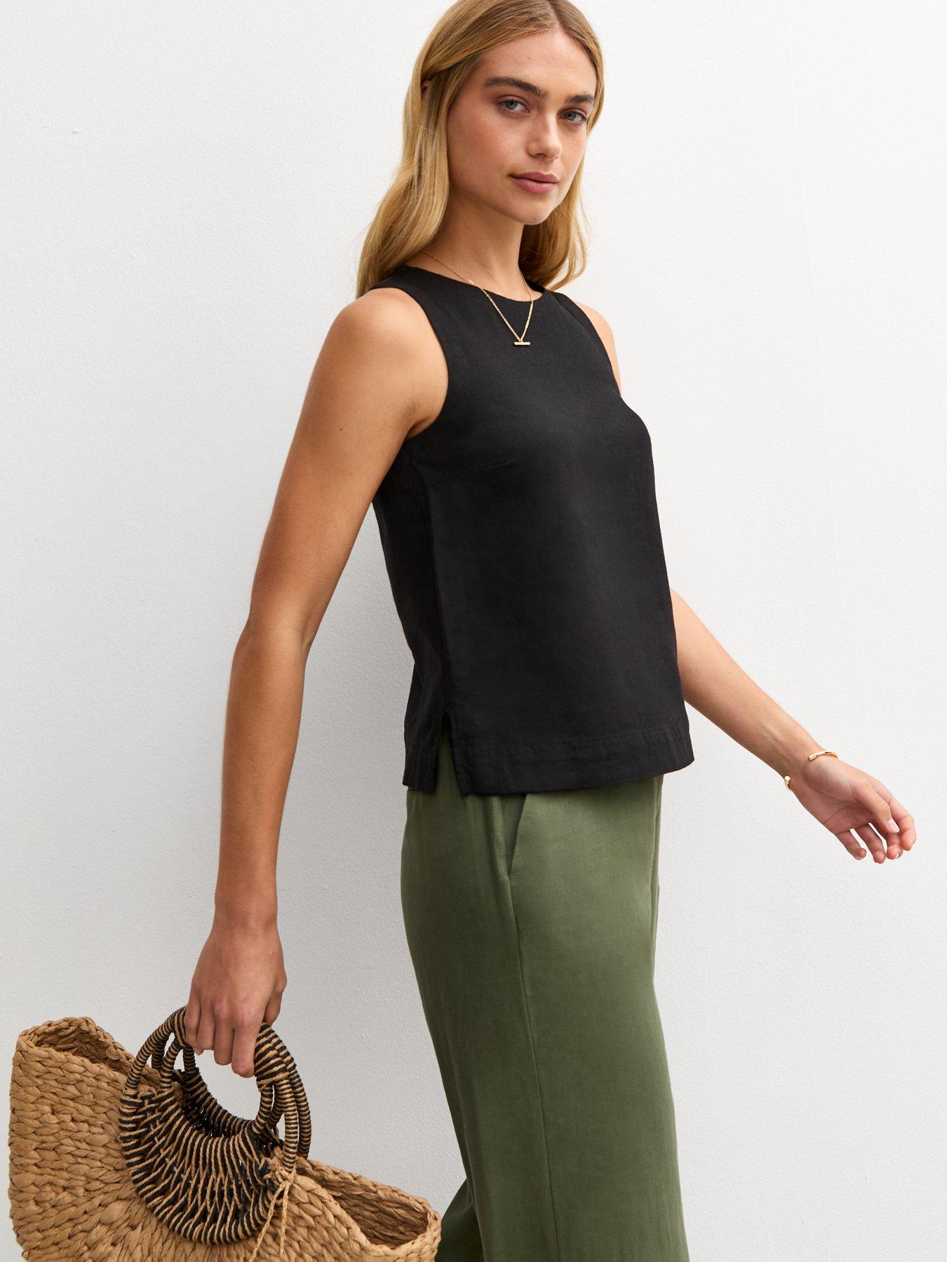 new-look-linen-look-sleeveless-top-black