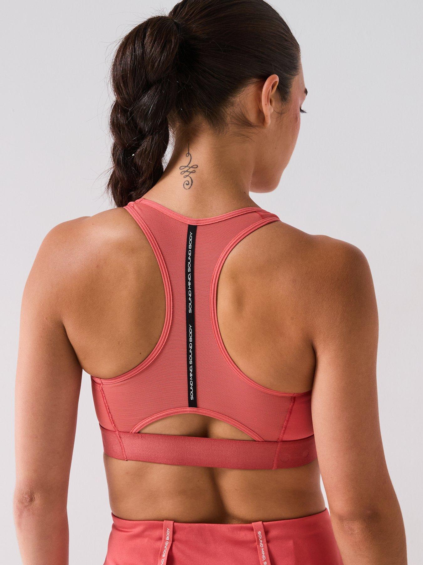Image 2 of 6 of Asics Womens Running Road Compression Sports Bra - Pink