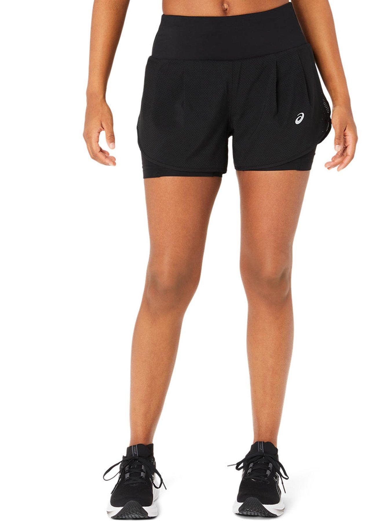 undefined Womens Running Road 2In1 Shorts - Black