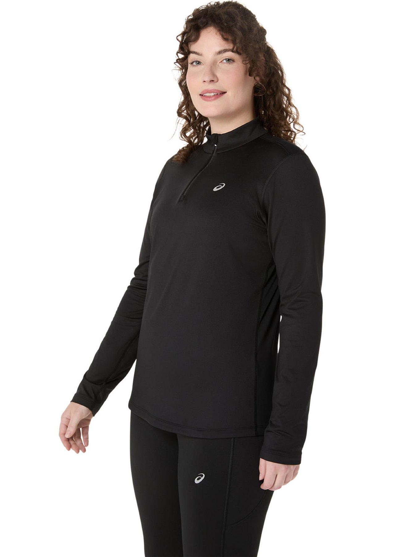 Image 5 of 5 of Asics Womens Running Core Long Sleeve 1/2 Zip Winter Top - Black