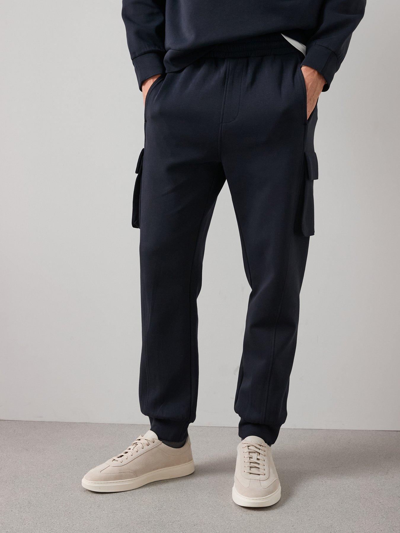Image 1 of 6 of The Very Collection Cotton Rich Cargo Joggers - Navy