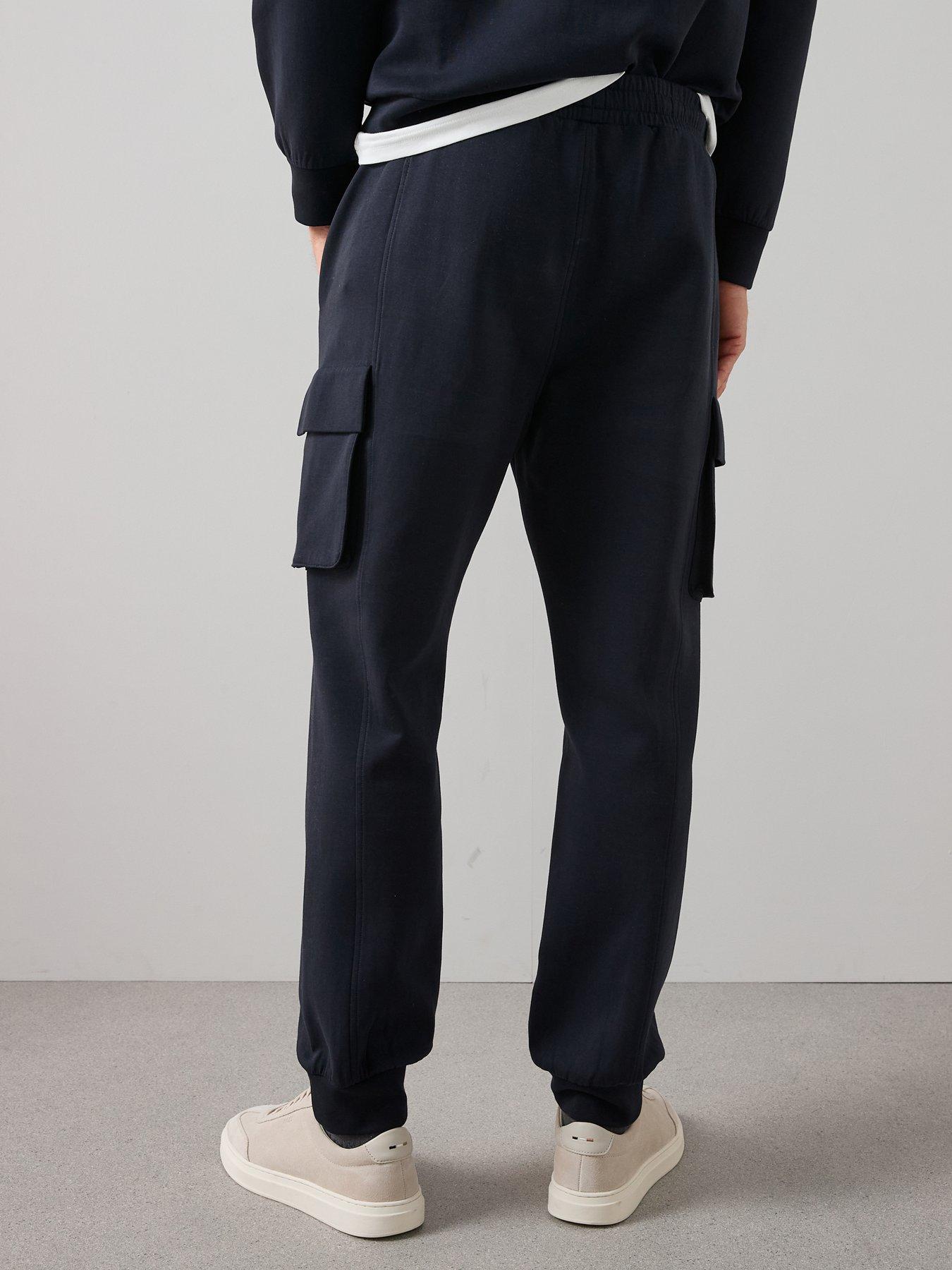 Image 2 of 6 of The Very Collection Cotton Rich Cargo Joggers - Navy