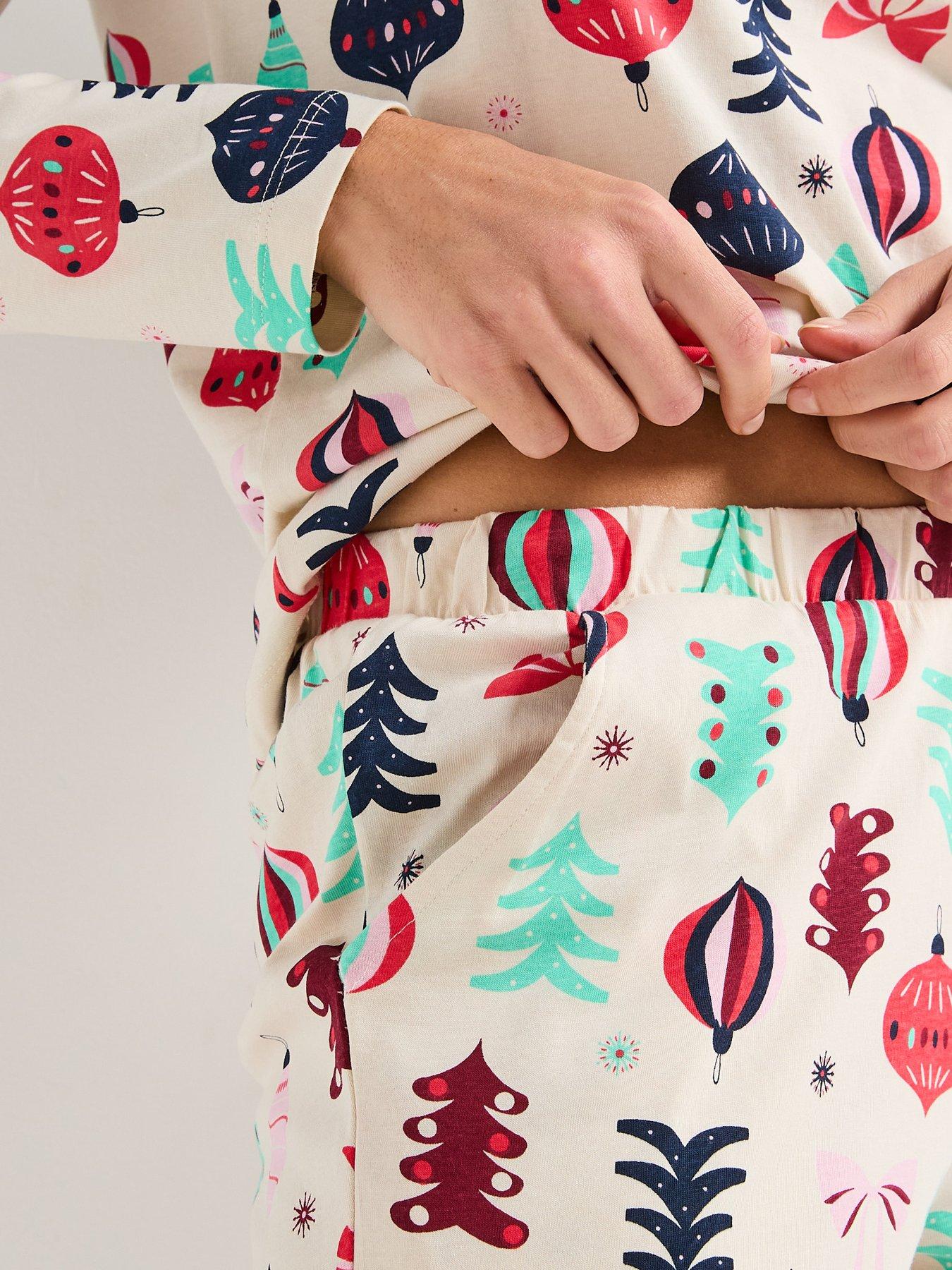 Image 6 of 7 of The Very Collection Womens Family Christmas Pj Decoration Long Sleeve T-shirt With Jogger Set - Multi