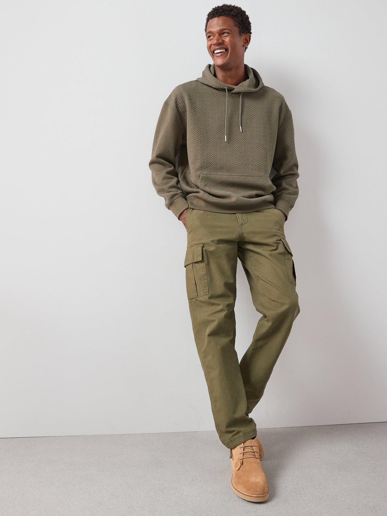 Image 3 of 7 of The Very Collection Jacquard Oversized Textured Hoody - Khaki