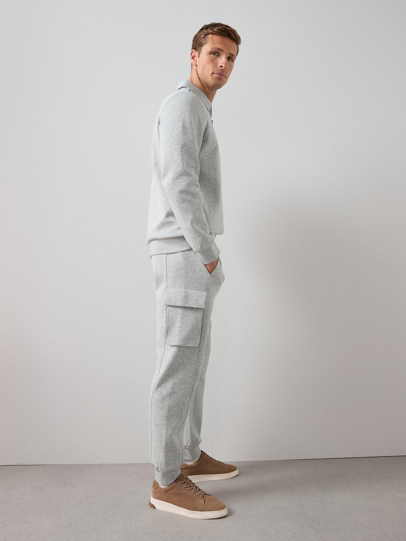 The Very Collection Cotton Rich Cargo Joggers - Marl - Grey