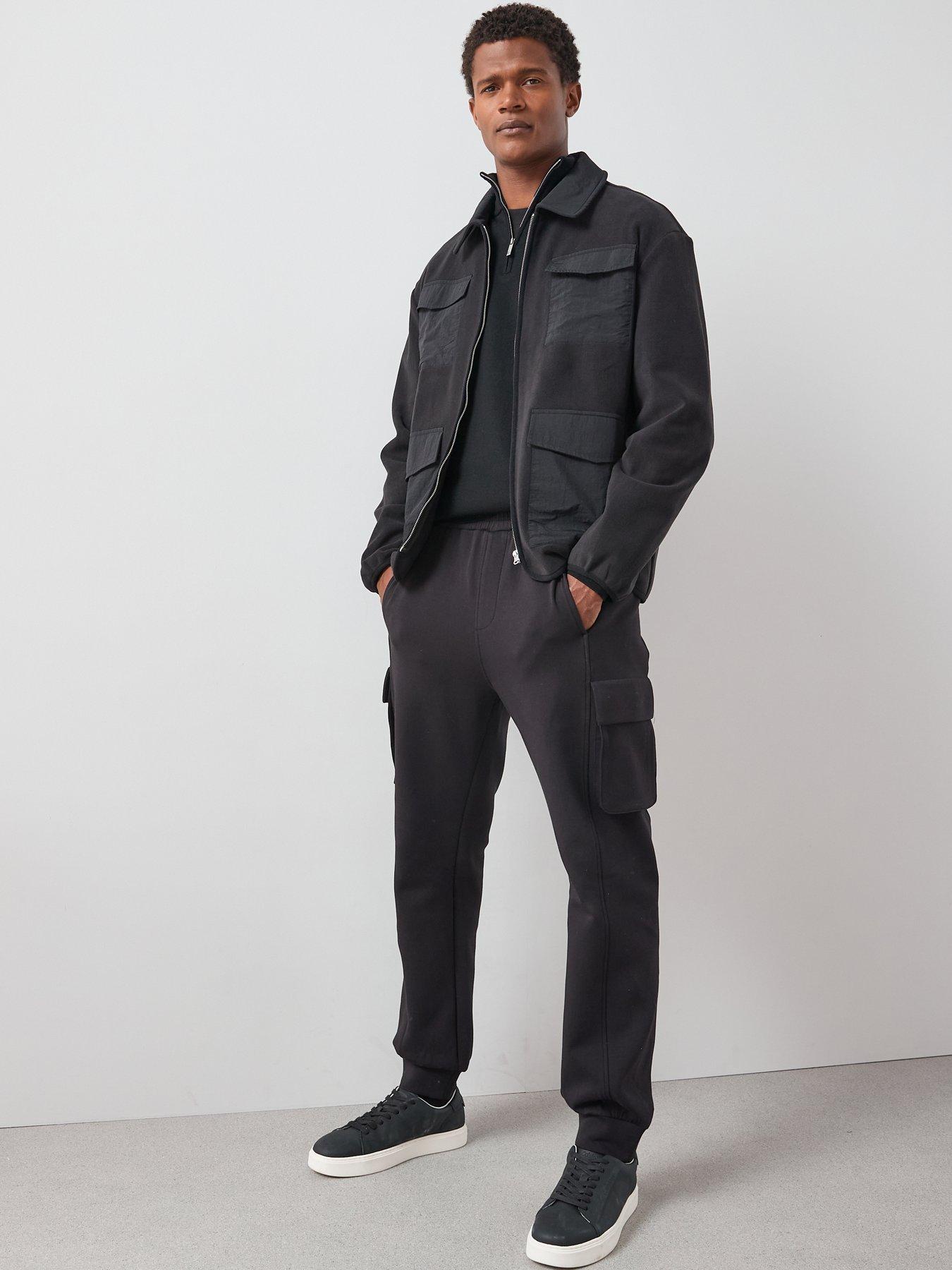 Image 3 of 6 of The Very Collection Cotton Rich Cargo Joggers - Black