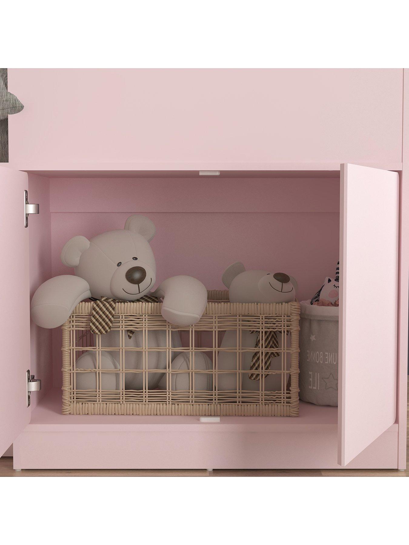  image of very-home-bailey-mid-sleeper-bed-with-mattress-options-buy-amp-save-pink-fscreg-certified