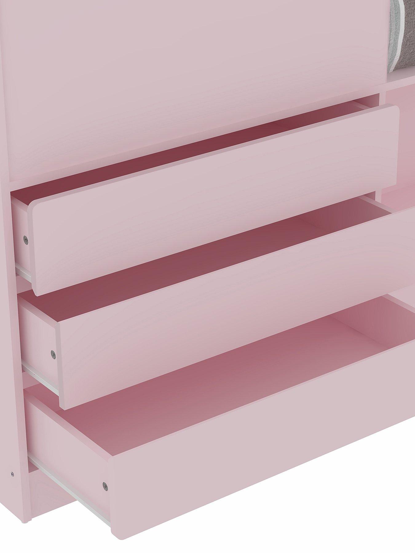  image of very-home-bailey-mid-sleeper-bed-with-mattress-options-buy-amp-save-pink-fscreg-certified