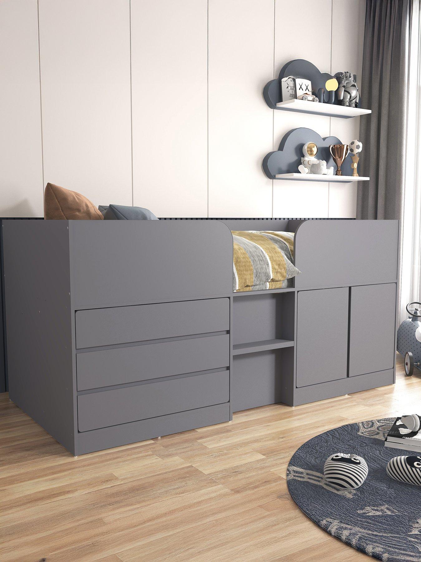 very-home-bailey-mid-sleeper-bed-with-mattress-options-buy-amp-save-grey-fscreg-certified