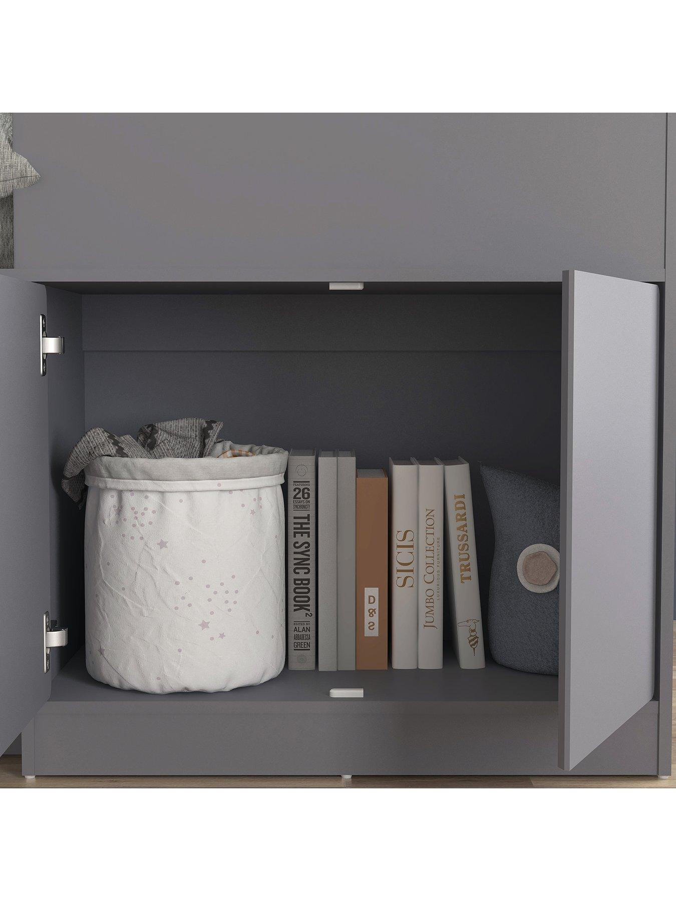  image of very-home-bailey-mid-sleeper-bed-with-mattress-options-buy-amp-save-grey-fscreg-certified