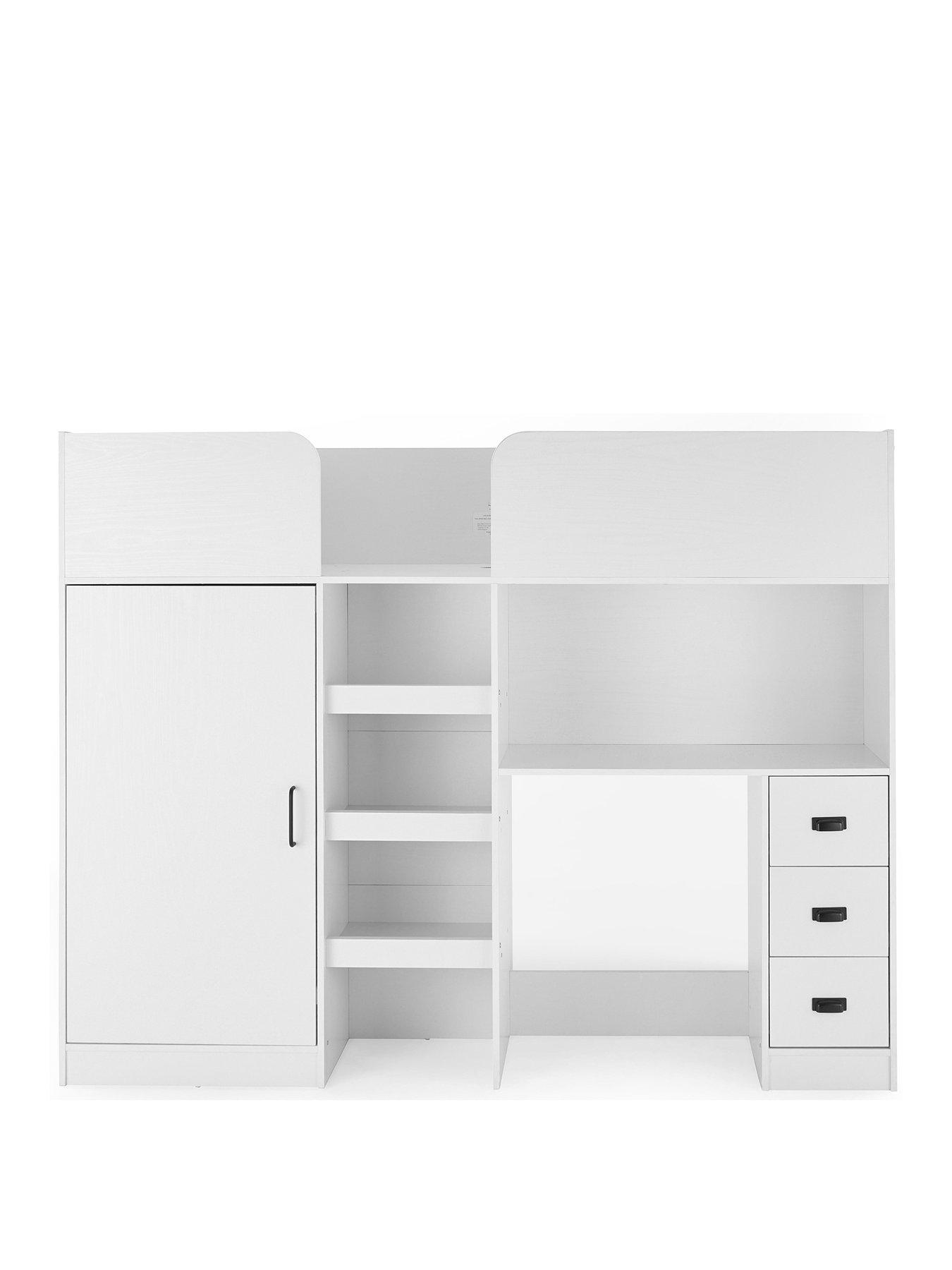  image of very-home-jackson-high-sleeper-bed-with-wardrobenbspdesk-andnbspmattress-options
