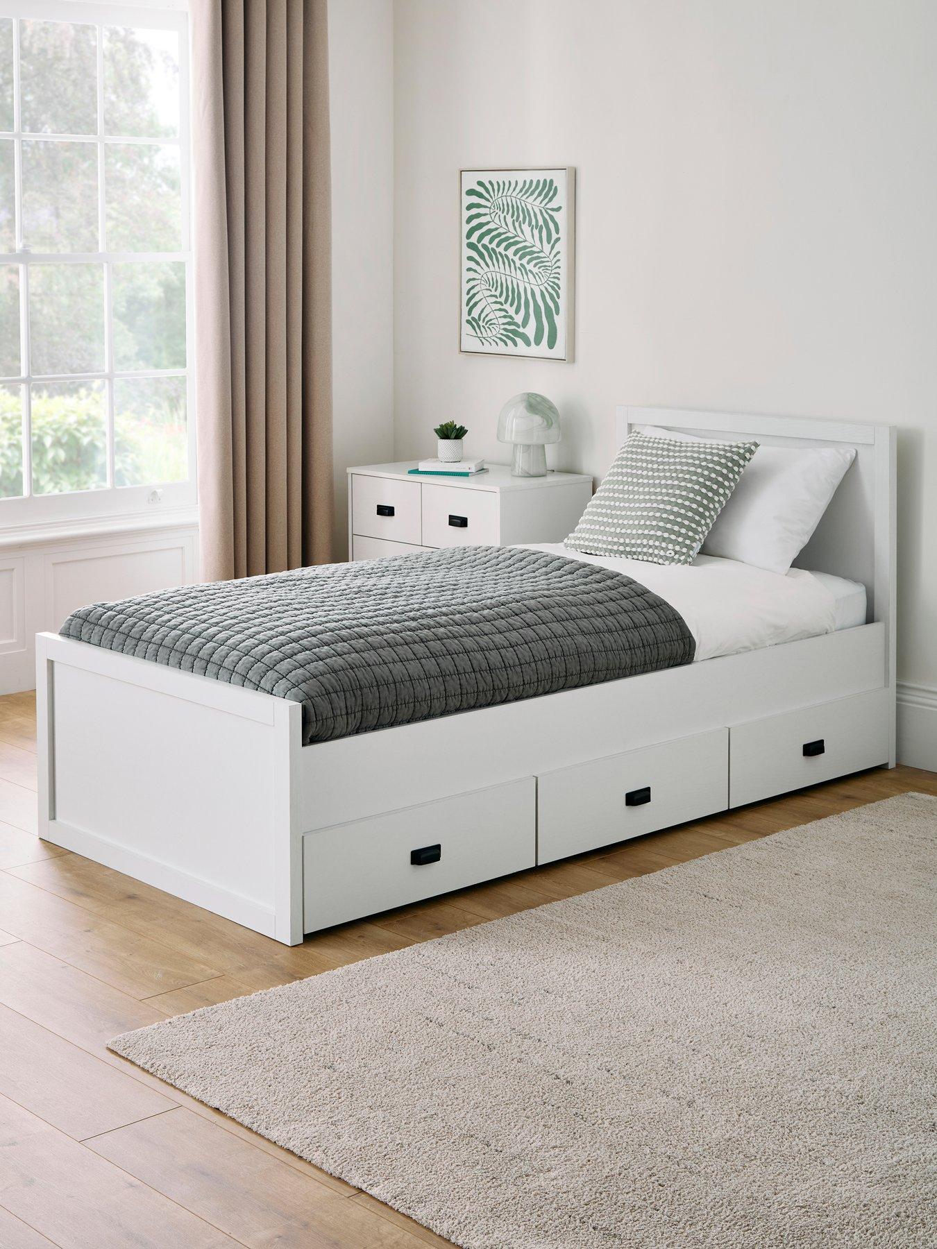 Very Home Jackson Single Bed with Mattress Options (Buy  &  SAVE!) - White