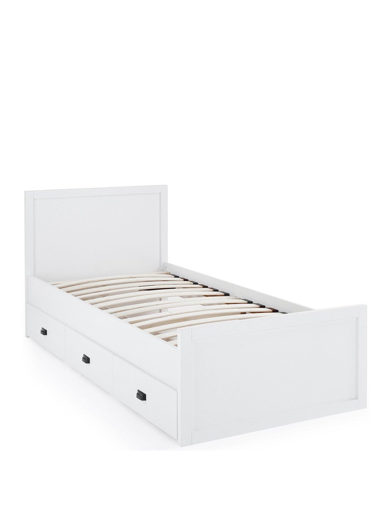  image of very-home-jackson-single-bed-with-mattress-options-buy-amp-save-white