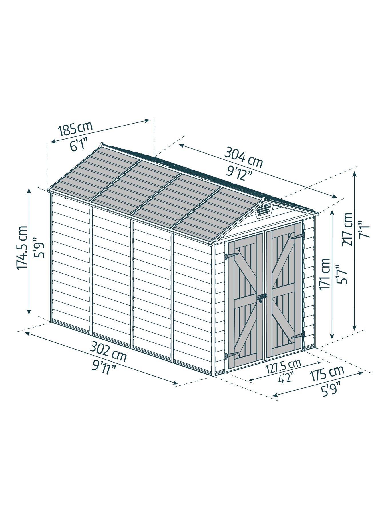 Image 4 of 5 of Canopia by Palram Skylight Shed 6X10 Tan - Special Pack