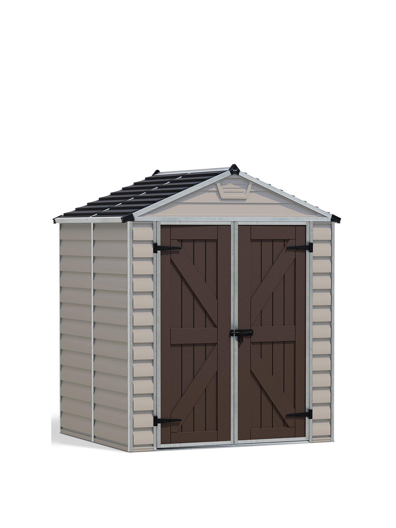  image of canopia-by-palram-skylight-shed-6x5-tan-special-pack